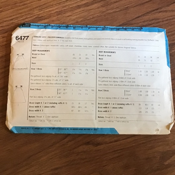 Toddler dress patterns. Vintage - Picture 5 of 5